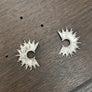 Sunray stud earrings - silver, gold - Renee Piatt Collection