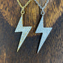 The Women Who Rock™ pavé cz lightning bolt necklace -silver, gold, gunmetal, rose gold - no coupon codes please - Renee Piatt Collection