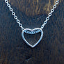 The Women Who Rock™ pavé cz “Open Your Heart” necklace -silver, gold - NO COUPON CODES PLEASE - Renee Piatt Collection
