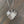 Tiny cz trimmed heart amulet necklace - sterling silver - Renee Piatt Collection