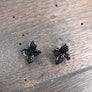 Tiny pavé cz 3D flower stud earrings - Renee Piatt Collection