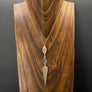 Triple druzy Y necklace - gold - Renee Piatt Collection