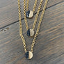 Triple half moon "Moon Phases" multi strand necklace - gold - Renee Piatt Collection