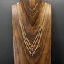 Triple half moon "Moon Phases" multi strand necklace - gold - Renee Piatt Collection