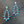 Turquoise accented teardrop hoop earrings - sterling silver - Renee Piatt Collection
