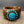 Turquoise accented wooden cuff bracelet - gold vermeil - Renee Piatt Collection