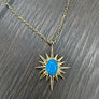 Turquoise howlite star necklace - gold vermeil - Renee Piatt Collection