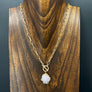 Wrap and toggle amethyst rose necklace - gold - Renee Piatt Collection